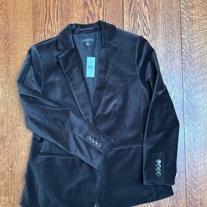 Women’s dark velvet-like blazer 14P NWT